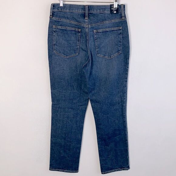 NWT J. Crew Essential Straight Leg All Day Stretch High Rise Cropped Jeans Sz 28 - Picture 4 of 9